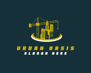 Construction Crane Building logo design