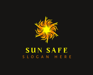 Sun Mandala Swirl logo design