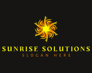 Sun Mandala Swirl logo