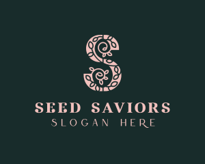 Natural Leaf Letter S  logo design