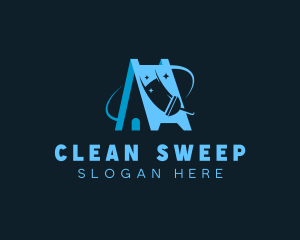 Clean House Squeegee logo design