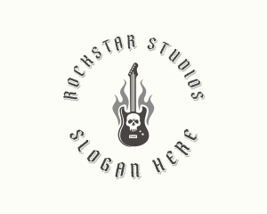 Skull Guitar Rockstar logo