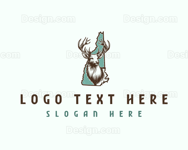 Antler Deer Wildlife Logo