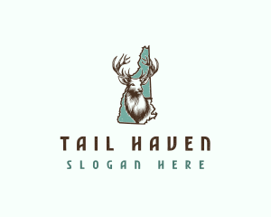 Antler Deer Wildlife logo design