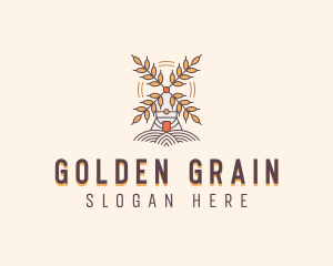 Farm Wheat Field logo design