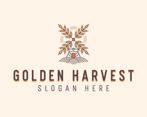 Farm Wheat Field logo design