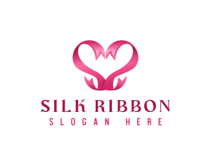 Love Heart Ribbon logo design