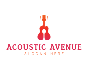 Acoustic Guitar Restaurant logo design