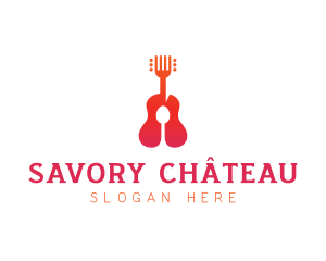 Acoustic Guitar Restaurant logo design