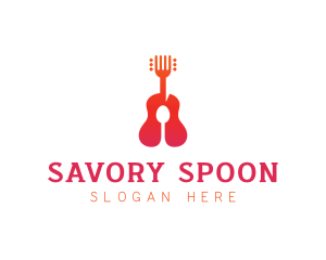 Acoustic Guitar Restaurant logo design