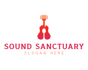 Acoustic Guitar Restaurant logo design