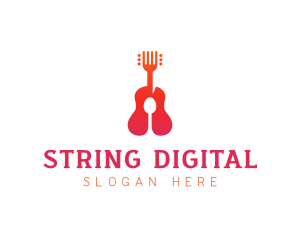 Acoustic Guitar Restaurant logo design