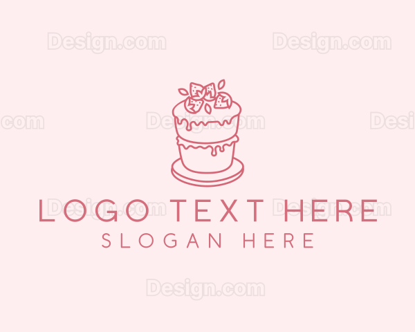 Strawberry Cake Bake Logo