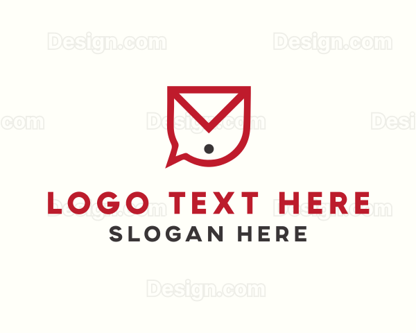 Envelope Chat Bubble Logo