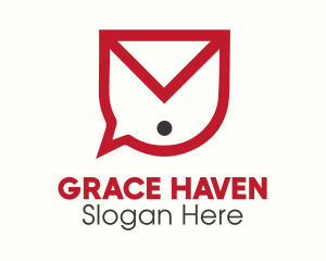 Envelope Chat Bubble logo
