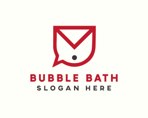 Envelope Chat Bubble logo design