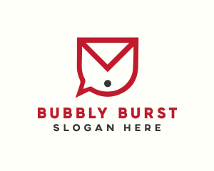 Envelope Chat Bubble logo design