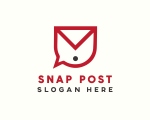 Envelope Chat Bubble logo design