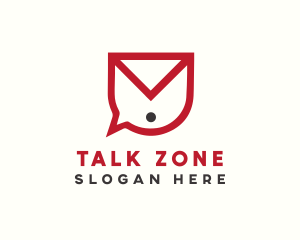 Envelope Chat Bubble logo design