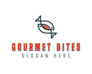 Fish Sushi Gourmet logo design