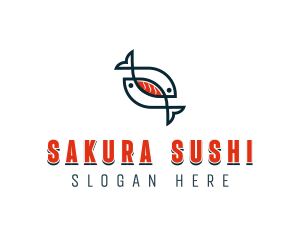 Fish Sushi Gourmet logo design