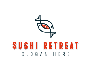 Fish Sushi Gourmet logo design