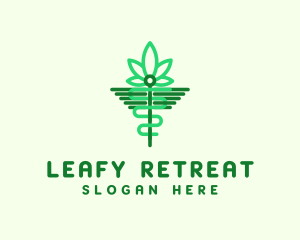 Hemp Medical Leaf logo design