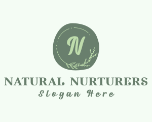 Organic Floral Wreath logo design