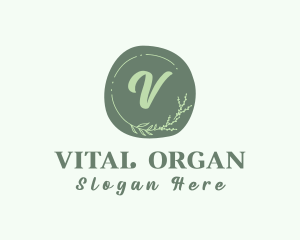 Organic Floral Wreath logo design