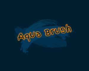 Neon Brush Stroke Company logo design