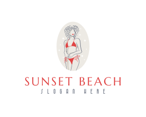 Feminine Swimwear Bikini logo design