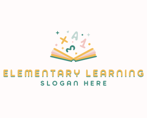 Math Book Learning logo design