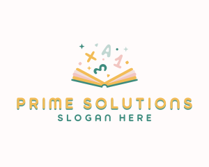 Math Book Learning logo design