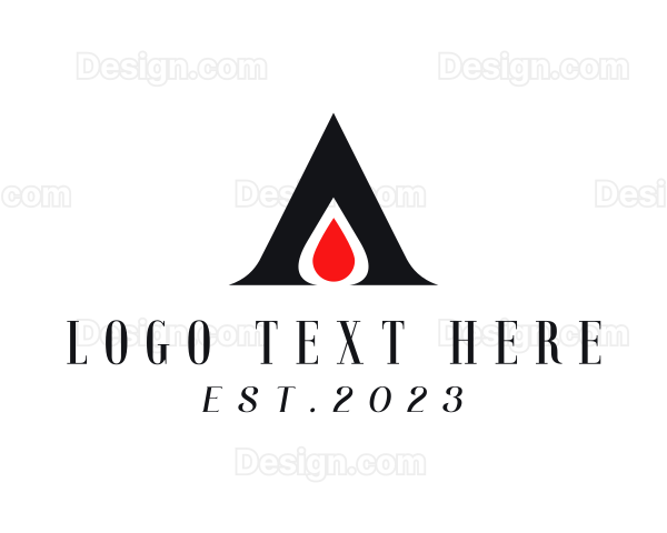 Triangle Droplet Letter A Logo