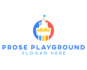 Playground Castle Color logo design