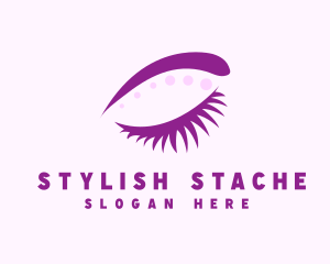 Stylish Lady Eyelash logo design