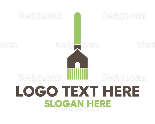 Home Cleaning Broom Logo