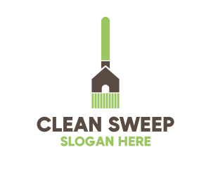 Home Cleaning Broom  logo design