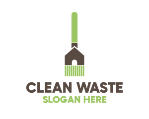 Home Cleaning Broom  logo design