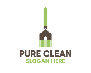 Home Cleaning Broom  logo design