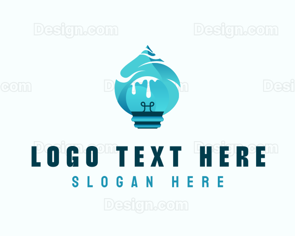 Lightbulb Water Hydropower Logo