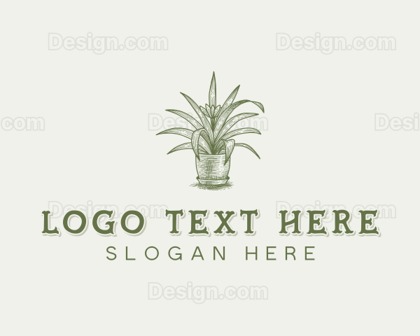 Potted Houseplant Garden Logo