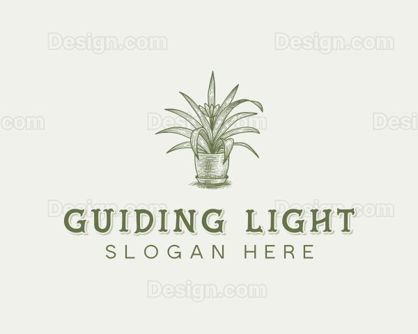 Potted Houseplant Garden Logo