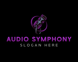 Broadcast Mic Audio logo design