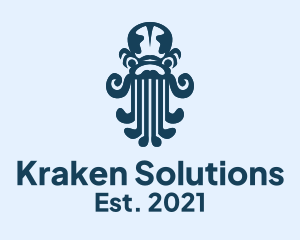 Octopus Seafood Kraken logo design