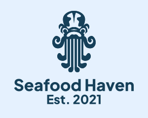 Octopus Seafood Kraken logo design