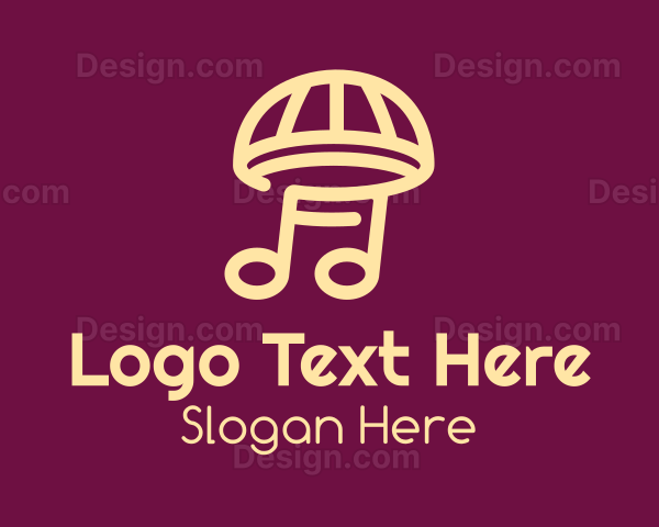 Music Umbrella Mushroom Logo