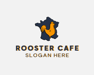 Rooster Chicken Map logo
