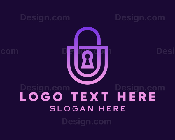 Gradient Security Lock Logo