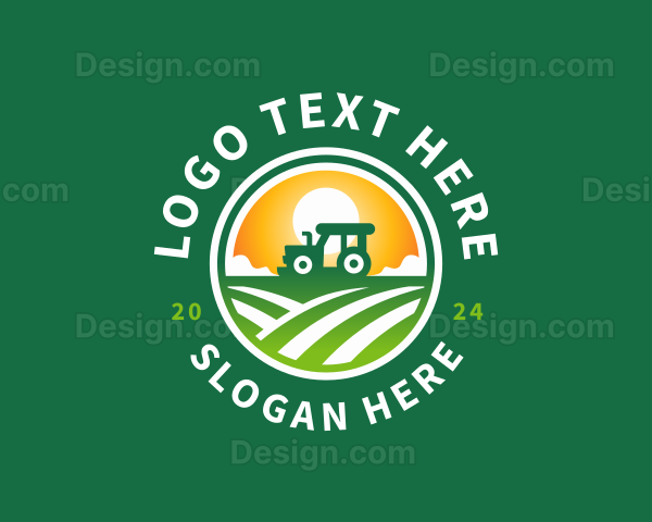 Tractor Farm Landscaping Logo